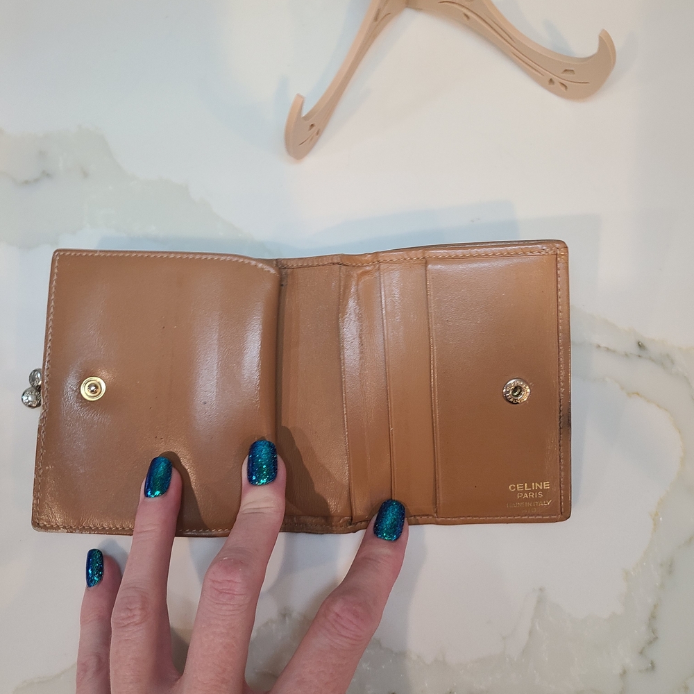 Celine Vintage Kisslock Tan and Brown  Wallet Fair - Picture 9 of 11